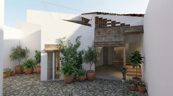 Vivienda con cubierta de madera vista 1