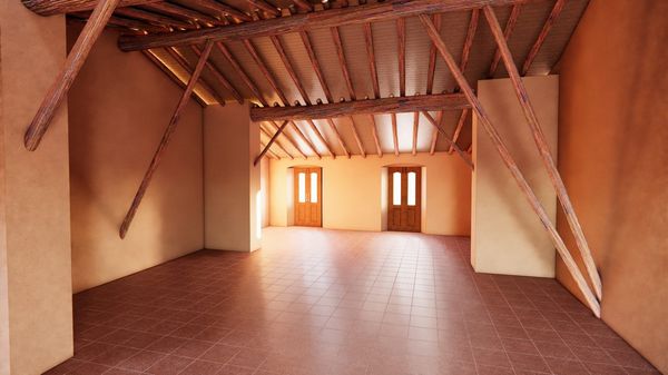 Vivienda con cubierta de madera vista 3