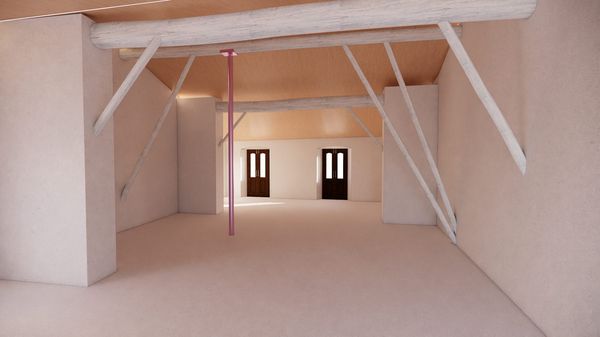 Vivienda con cubierta de madera vista 4