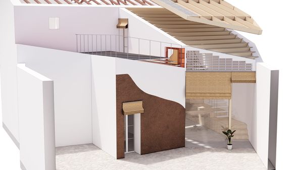 Vivienda con cubierta de madera vista 9